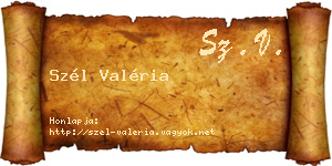 Szél Valéria névjegykártya